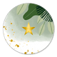 Jungle bladeren en gouden ster