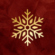 Rood met gouden sneeuwvlok