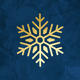 Gouden sneeuwvlok blauw