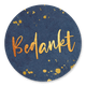 Bedankt - goud met blauw