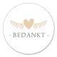Bedankt hartje met takje