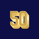 Gouden 50 blauw