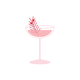 Kerst cocktail roze