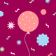 Moderne confetti paars