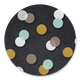 Confetti geel blauw bruin