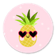 Ananas met zonnebril
