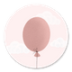 Roze ballon en wolkjes