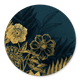 Gouden bloemen met donkerblauw