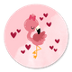 Flamingo met Hartjes