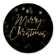 Merry Christmas, gouden sterren zwart
