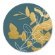 Gouden takjes met blauw