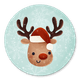 Kerst hertje met Sneeuw