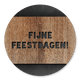 Kerst - Fijne feestdagen uitsnede hout en krijtbord