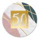 Marmer, verf en gouden 50