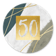 Marmer, verf en gouden 50