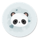 Panda met blauwe hartjes