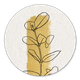 Papier, gouden streep en outline plantje