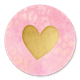 Roze panterprint met gouden hartje
