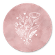 Roze waterverf en witte bloemetjes