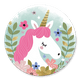 Unicorn met waterverf en bloemen