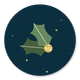 Kerst donkerblauw met hulst goud