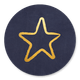 Ster open goud - blauw