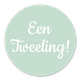 Tweeling - tekst op groen