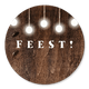 Feest met lampjes hout