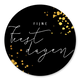 Fijne feestdagen zwart met goud