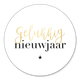 Gelukkig nieuwjaar goudlook wit