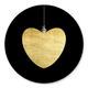 Gouden kerstbal hart