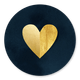 Gouden hart donkerblauw