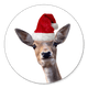 Hert met kerstmuts