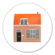 Huis illustratie oranje