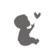 Sluitzegel baby jongen silhouette