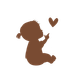 Sluitzegel baby meisje silhouette