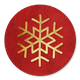 Sneeuwkristal goud met rood