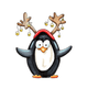 Pinguïn met gewei