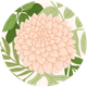 Bloem met bladeren
