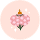 Roze ornament