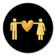 Samen - iconen met hartje