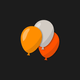 Sluitzegel ballonnen oranje