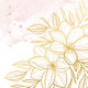 Waterverf met goudlook bloemen