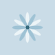 Grafisch bloem blauw