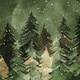 Waterverf kerstbomen