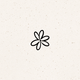 Lijntekening wiegje en bloemen