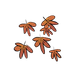 Oranje bruine herfstblaadjes