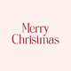 Merry Christmas rood op roze