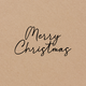 Merry Christmas zwart op kraft