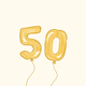 Gouden cijferballon 50